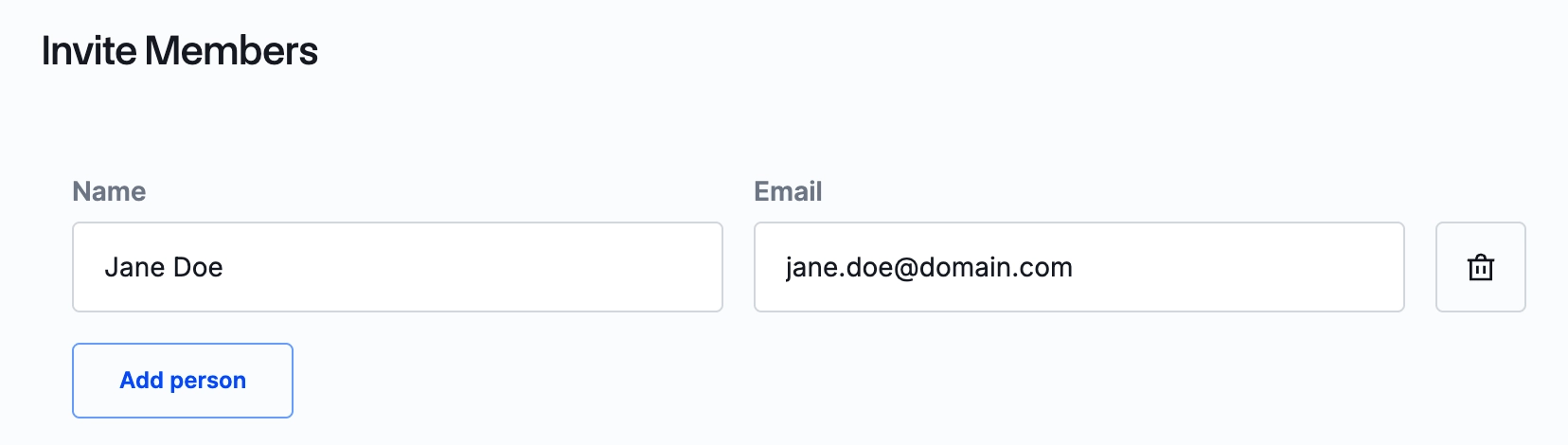 Add name and email form